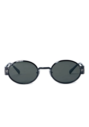 Gucci Eyewear monogram oval-frame sunglasses - Black