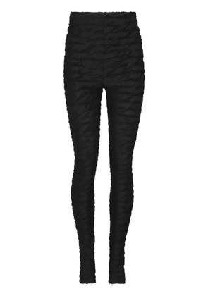 Balmain monogram-jacquard legging - Black