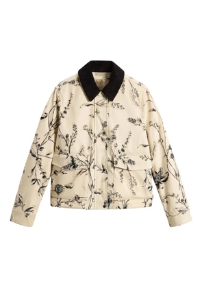 Woolrich floral-print velvet jacket - Neutrals