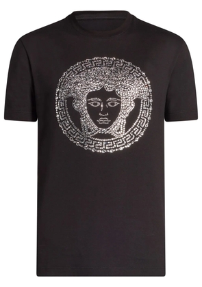 Versace Medusa-rhinestone T-shirt - Black