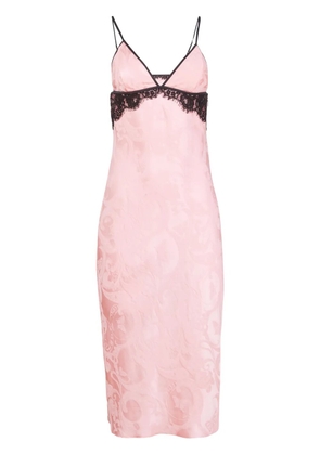 Fleur Du Mal paisley jacquard midi dress - Pink