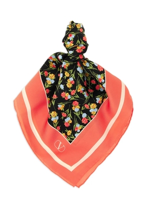 Valentino Garavani floral-print scarf - Orange