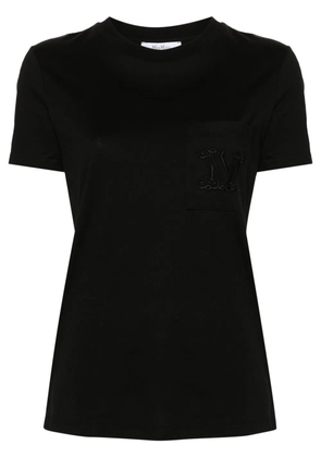 Max Mara logo-embroidered cotton T-shirt - Black