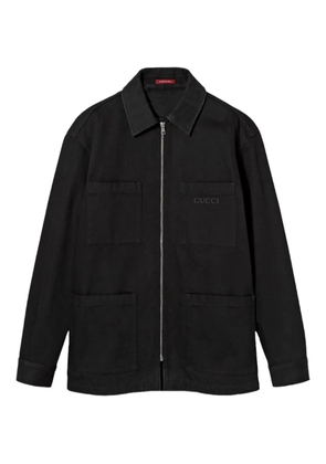 Gucci zip-front patch-pocket jacket - Black