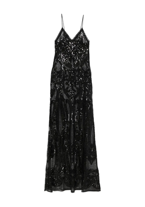 Norma Kamali sequin-embellished gown - Black