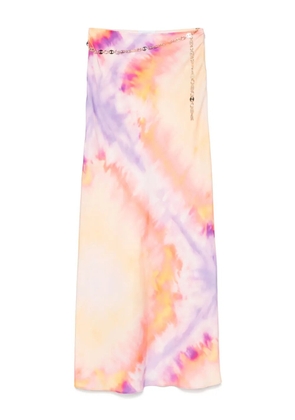 Rabanne tie-dye print maxi skirt - Purple