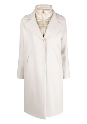Herno padded-bib single-breasted coat - Neutrals