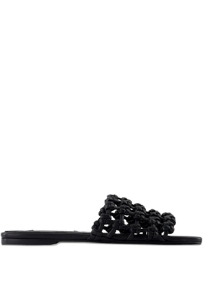 TOTEME braided leather sandals - Black