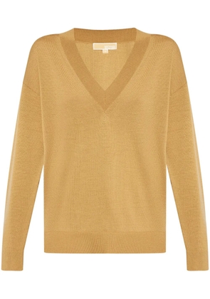 Michael Michael Kors buttoned cuffs V-neck jumper - Neutrals