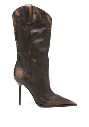 Paris Texas pointed-toe stiletto-heel boots - Brown