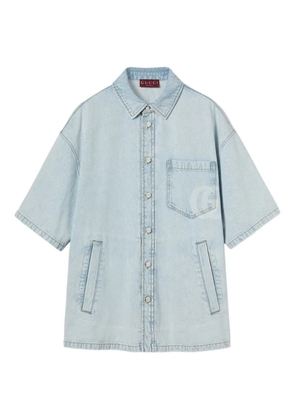 Gucci short-sleeve denim shirt - Blue
