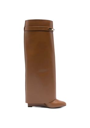 Givenchy Shark leather knee-high boots - Brown