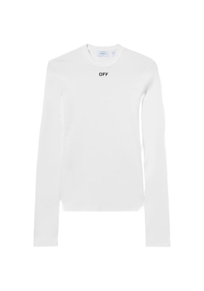 Off-White long-sleeve rib top