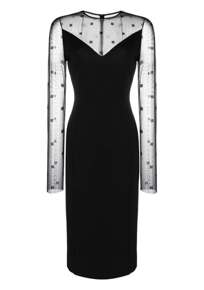 Givenchy logo-jacquard midi dress - Black