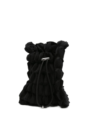 _J.L-A.L_ ruffled drawstring bag - Black