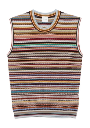 Paul Smith striped sleeveless knit top - Green