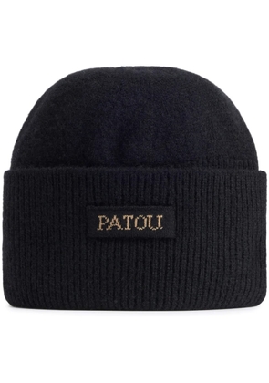 Patou logo-patch beanie - Black