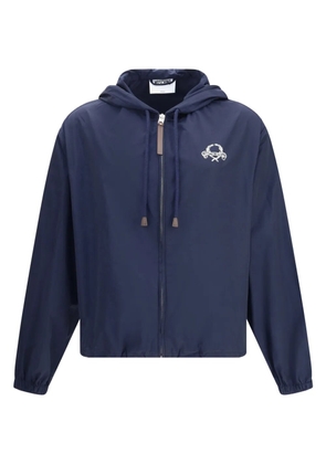 Moschino logo-embroidered jacket - Blue