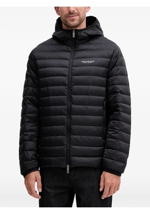 Armani Exchange hooded quilted jacket - Black