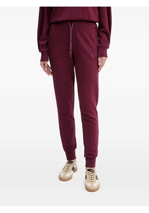 Armani Exchange logo-detail drawstring track pants - Red