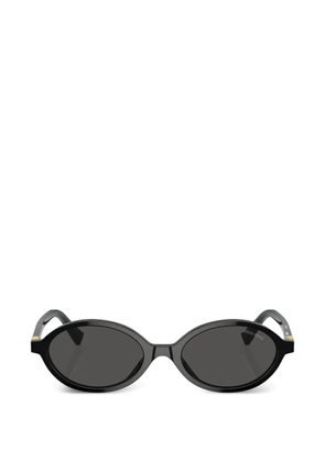 Miu Miu Eyewear logo-lettering sunglasses - Black