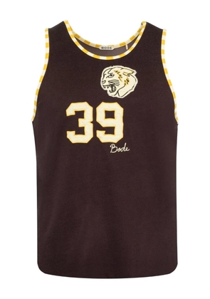 BODE appliqué-detail tank top - Brown