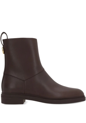 Loro Piana leather zip-fastening ankle boots - Brown
