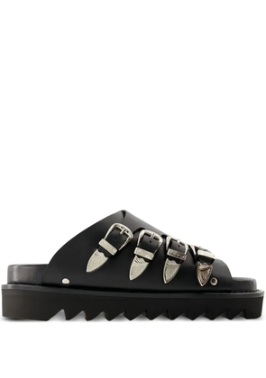 Toga Pulla buckle-embellished slides - Black