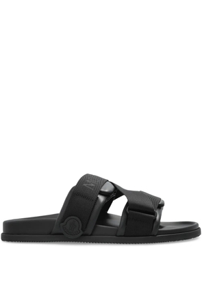 Moncler leather slides - Black