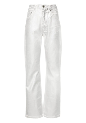 ROTATE BIRGER CHRISTENSEN metallic straight-leg jeans - Silver
