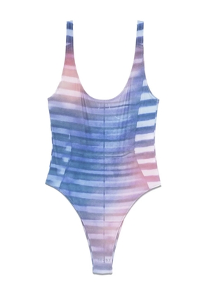 Jean Paul Gaultier Air striped swimsuit - Blue