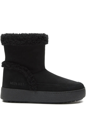 Moon Boot sherpa-trimmed platform boots - Black
