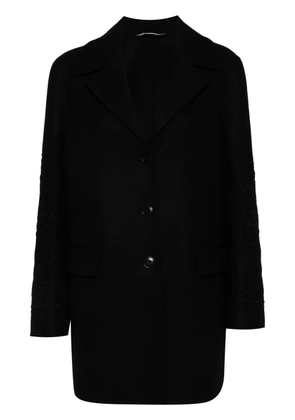 Ermanno Scervino floral embroidery coat - Black