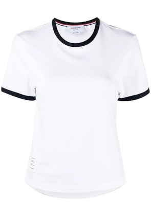 Thom Browne asymmetric hem short-sleeve T-shirt - White