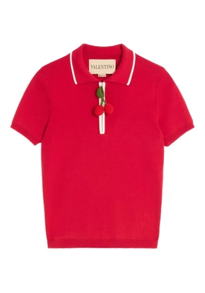 Valentino Garavani cherry-charm polo top - Red