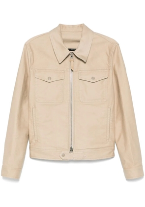 TOM FORD gabardine-weave jacket - Neutrals
