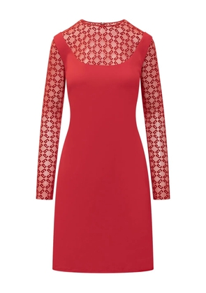 Givenchy monogram-pattern midi dress - Red