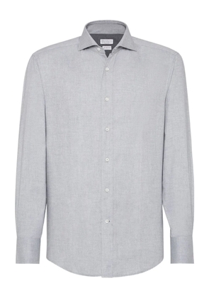 Brunello Cucinelli chevron long-sleeves shirt - Grey