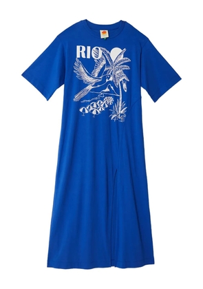 FARM Rio graphic slit maxi dress - Blue