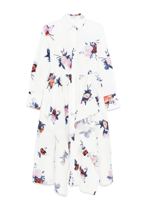 ERDEM floral-print midi dress - White