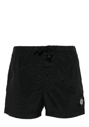 Stone Island Compass-patch swim shorts - Black