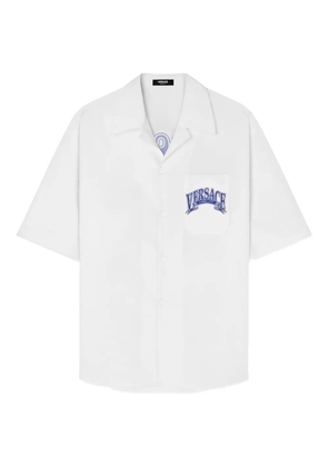 Versace logo-embellished cotton shirt - White