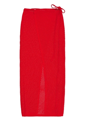 Laneus knitted longuette skirt - Red