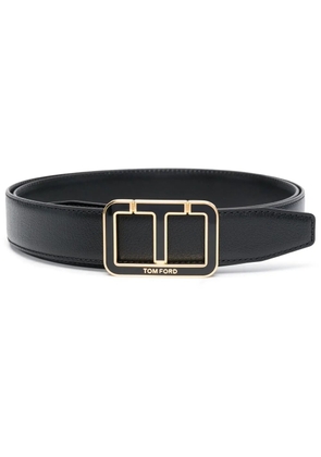 TOM FORD logo-buckle leather belt - Black