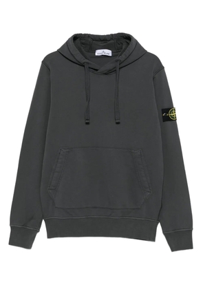 Stone Island logo-patch hoodie - Grey