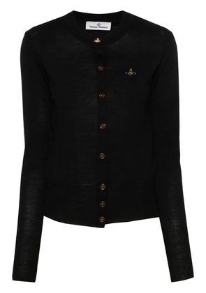 Vivienne Westwood Orb-embroidered cardigan - Black