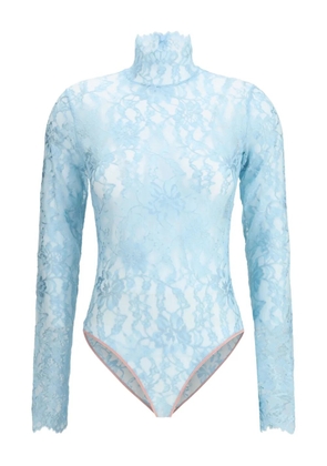 Valentino Garavani floral-lace bodysuit - Blue