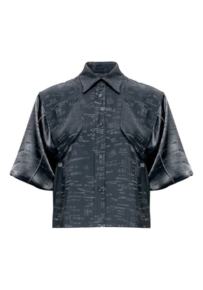 MM6 Maison Margiela overlay short-sleeve shirt - Black