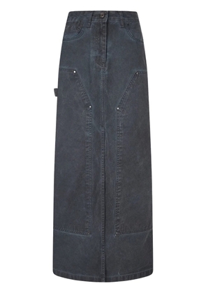 TOMBOY washed-denim maxi skirt - Grey