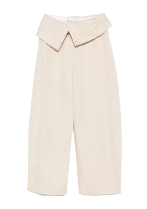 JW Anderson fold-over wide-leg trousers - Neutrals